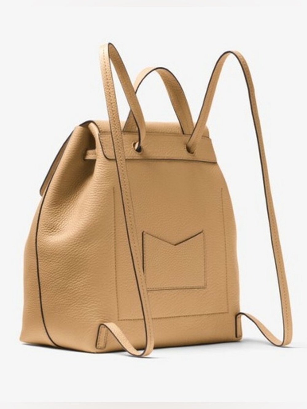 MICHAEL KORS Junie Medium Pebbled Leather Backpack Butternut - Picture 2 of 13